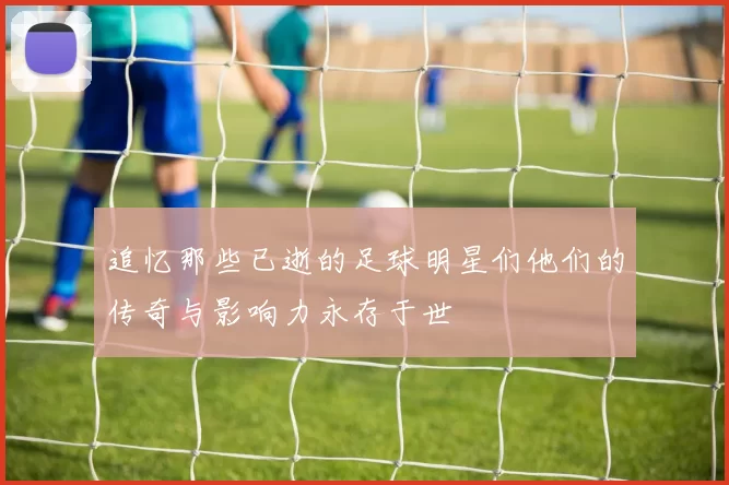 追忆那些已逝的足球明星们他们的传奇与影响力永存于世